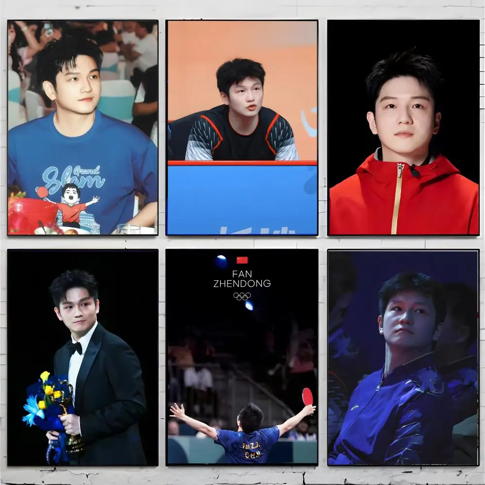 Table Tennis Zhendong - Poster Atlet Tenis Meja Bintang Olahraga