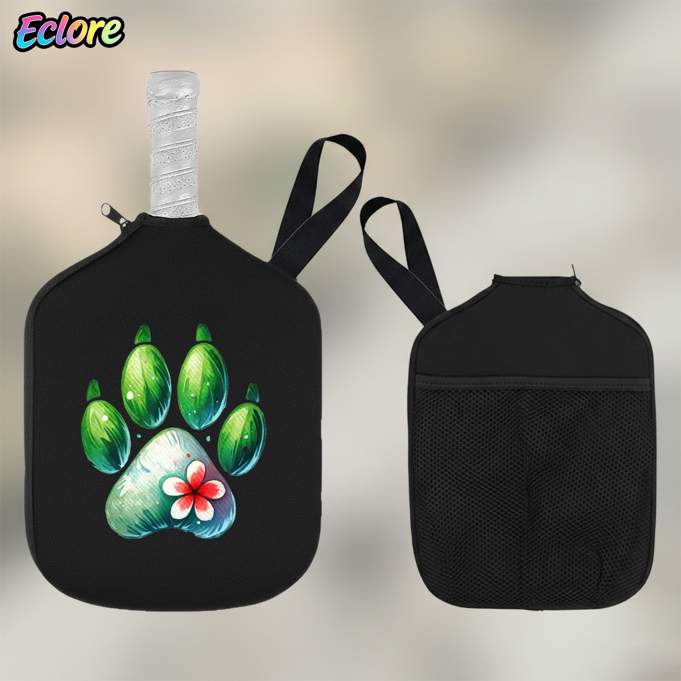 Table Tennis Paddles - Penutup Raket Pickleball Motif Cakar Warna