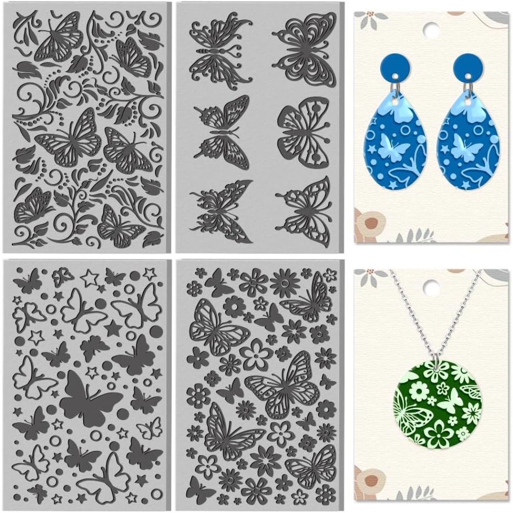 Butterfly Rubber Sheet - 4 Lembar Karet Laserable untuk Mesin