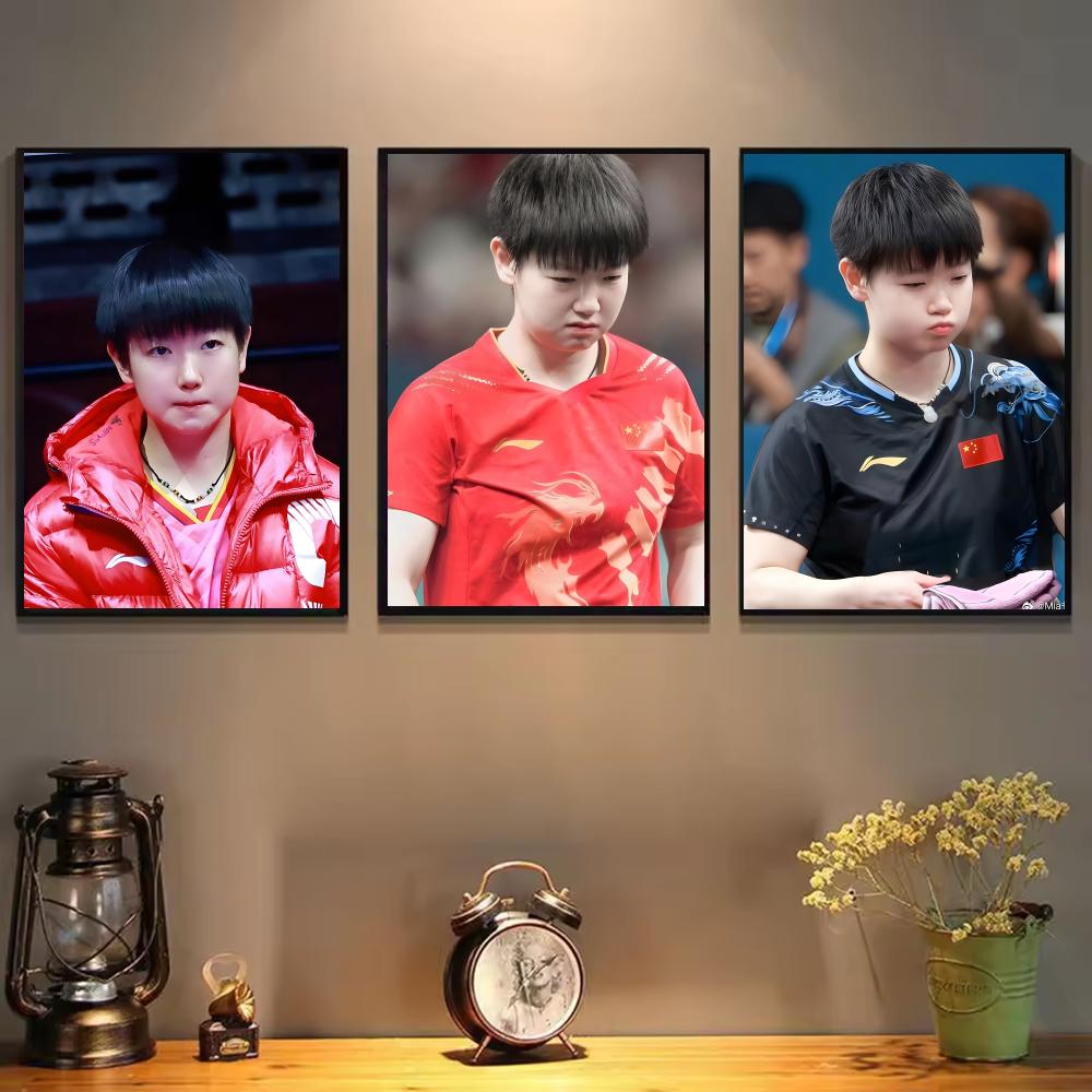 Lukisan Poster Atlet Tenis Mej - Table Tennis Athlete ulasan dan harga