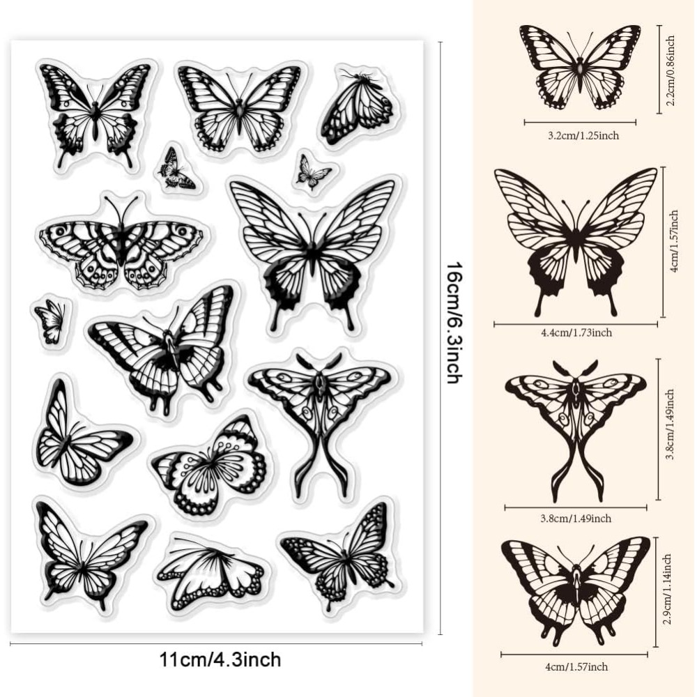 1 Lembar Stempel Transparan un - Butterfly Rubber Sheet ulasan dan harga