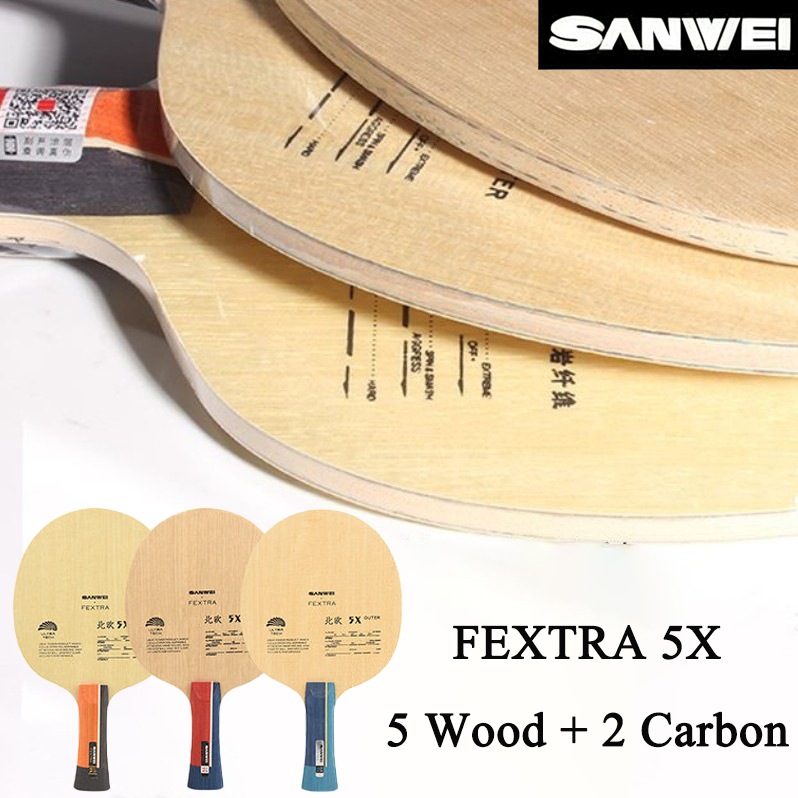 SANWEI FEXTRA 5X Biru/Kuning A - Table Tennis Paddles ulasan dan harga